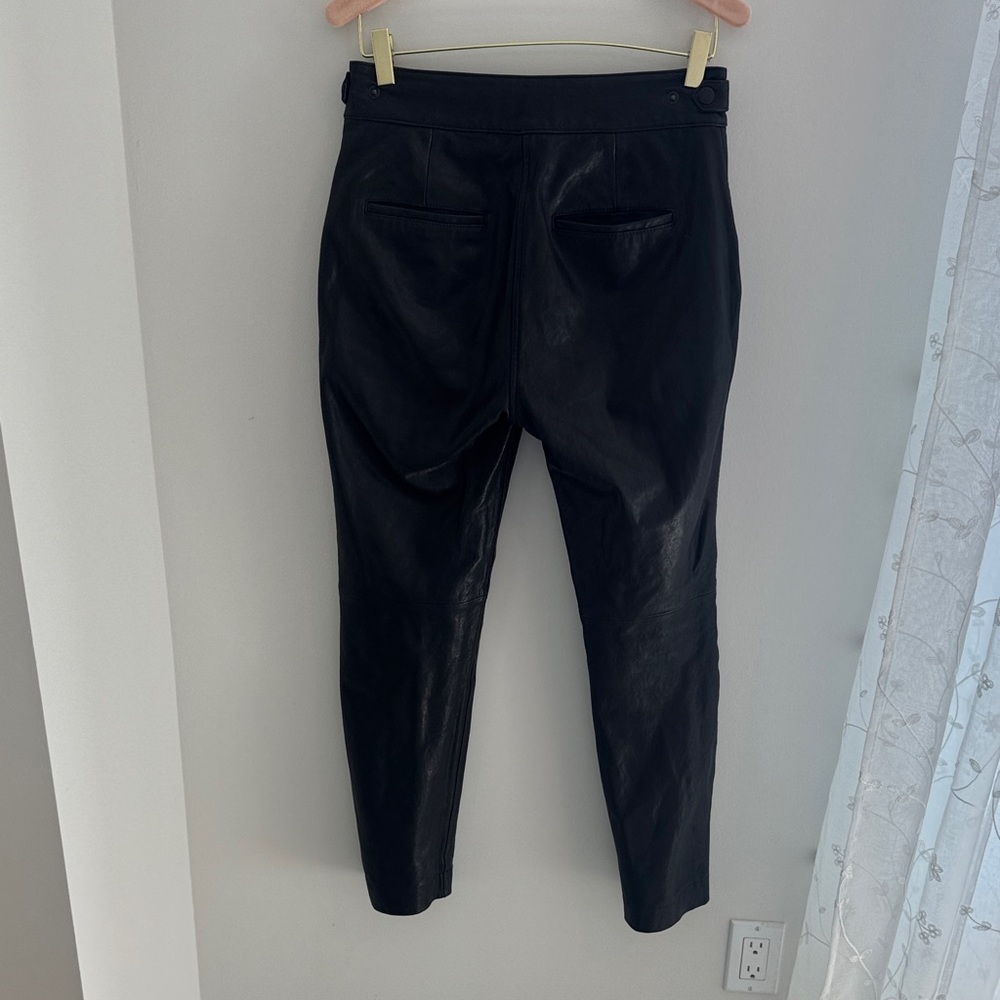 Rag & Bone Mila Tapered Black Leather Pants - Picture 5 of 7